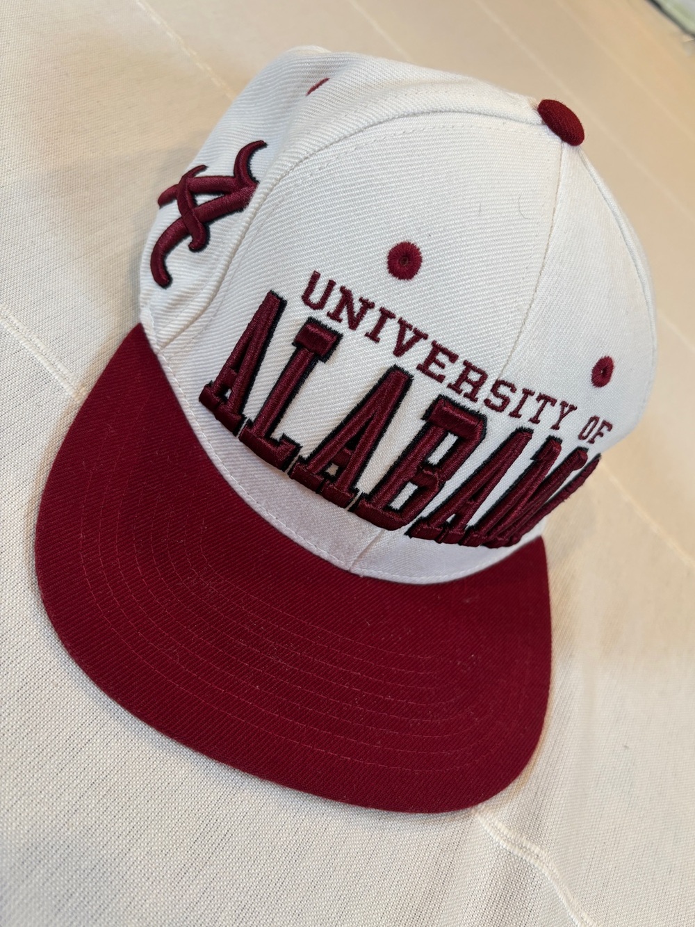Vintage Zephyr University of Alabama Crimson Tide Snapback Hat 3d embroidered